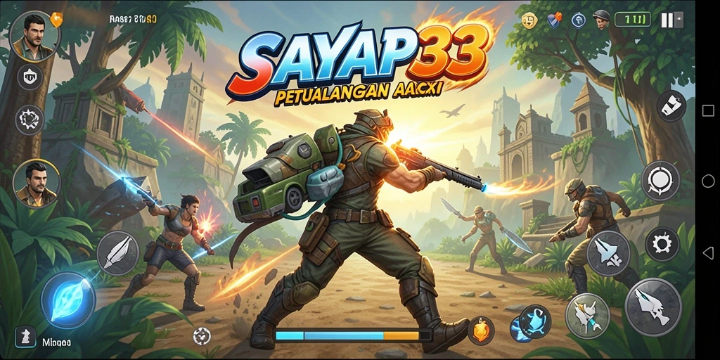 Tampilan gameplay yang menegangkan di SAYAP33.