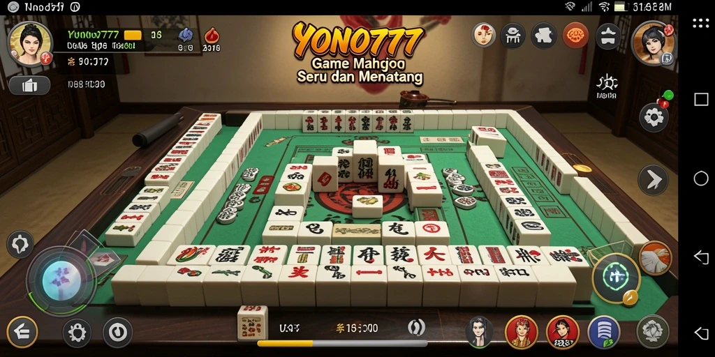 Screenshot YONO777 menampilkan serunya gameplay Mahjong yang menantang.